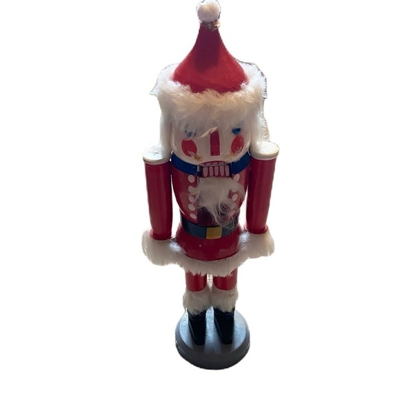 Vintage Clown Nutcracker Santa Claus Christmas Decoration Wooden - Picture 1 of 7